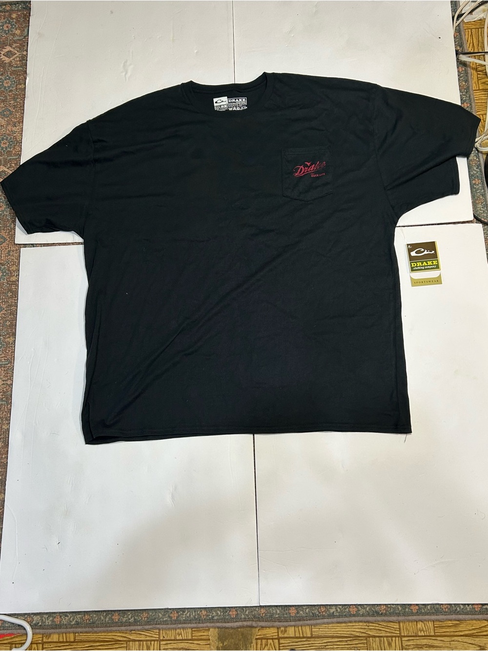 Drake Clothing Company Duck Life Pocket T-Shirt Mens 3XL Black NWT